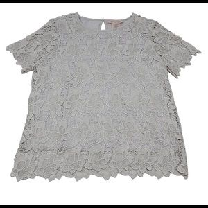 Philosophy grey lace shirt !!!